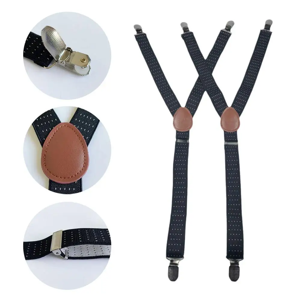 Soportes para camisas para hombre, tirantes elásticos ajustables estilo Y, Clips antideslizantes, abrazaderas para liga de calcetín para militares, 2 uds.