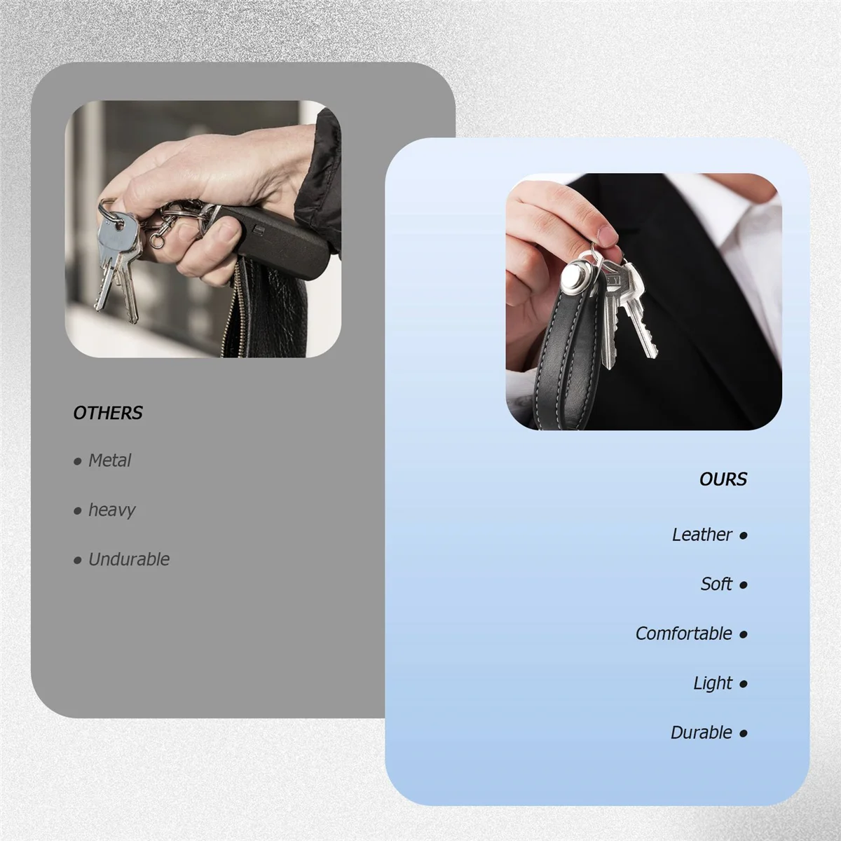 ABQR Fashion Car Key Pouch Bag Case Wallet Holder Chain Key Wallet Ring Pocket Key Organizer Smart Leather Keychain Black #1