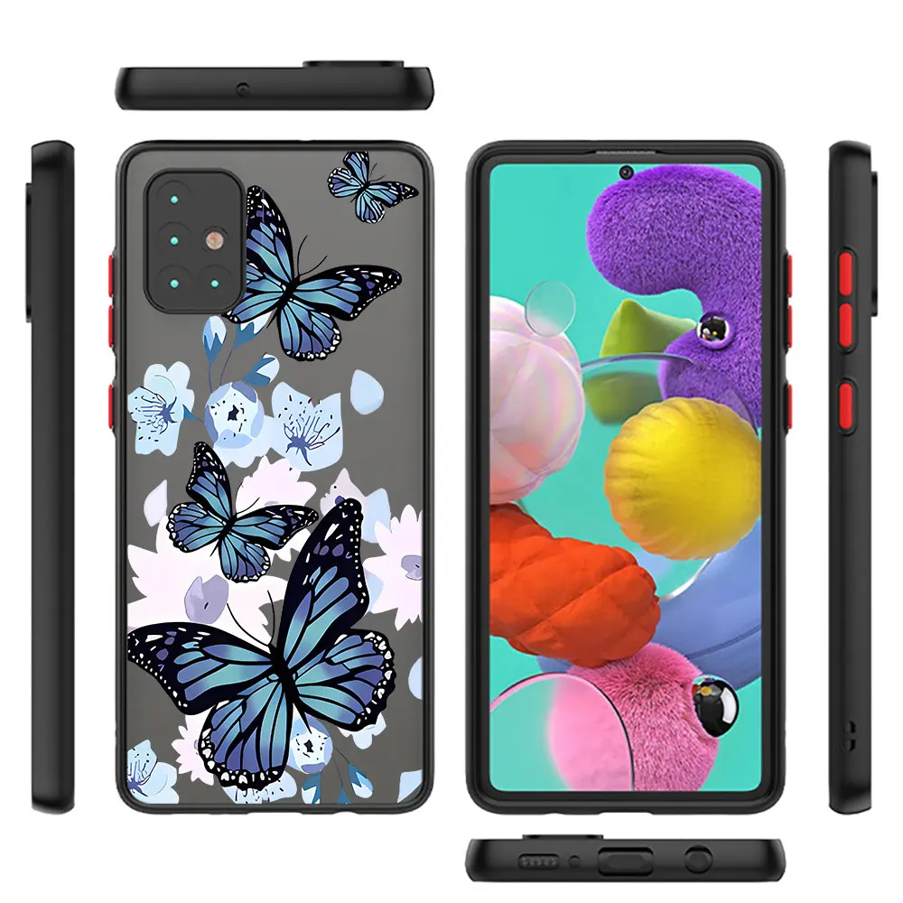 INS เคสโทรศัพท์ลายผีเสื้อย้อนยุคสำหรับ Samsung Galaxy Note 9 8 A50 A70 Note 10 Plus A21s A12 A21s A51 Note 20เคส A71 A31พิเศษ