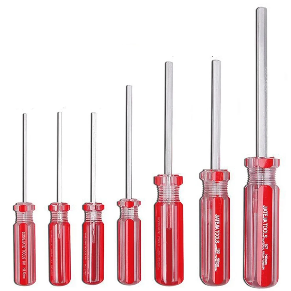 1Pcs 1.5/2.0/2.5/3.0/4.0/5.0/6.0mm Hexagon Screwdriver Flat Head Hex Magnetic Repair Hand Tool For Repairing Electronics/toys