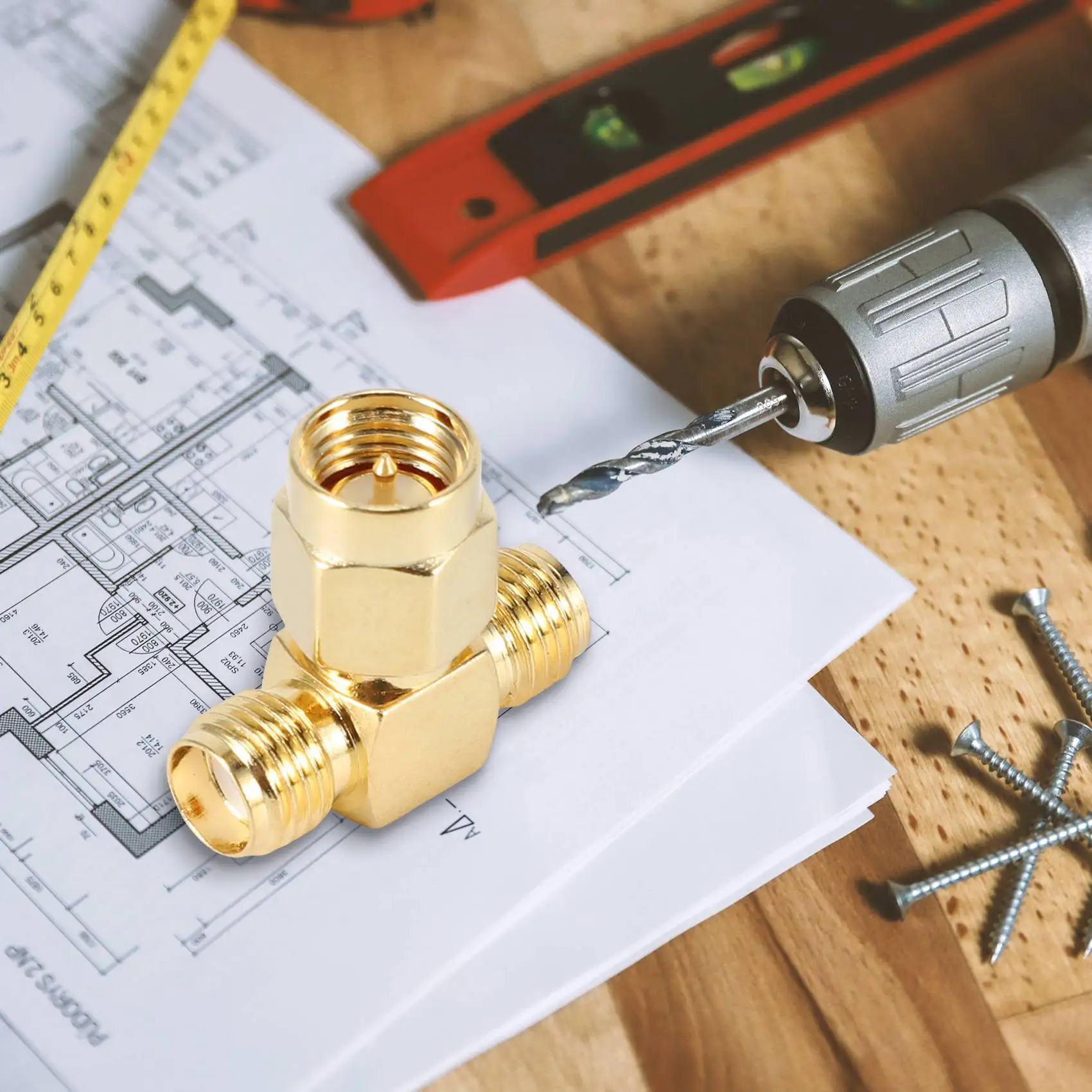 Качество! Разъем SMA «папа» на два SMA «мама» Тройной Т РЧ-адаптер 3-полосный разветвитель НОВЫЙ