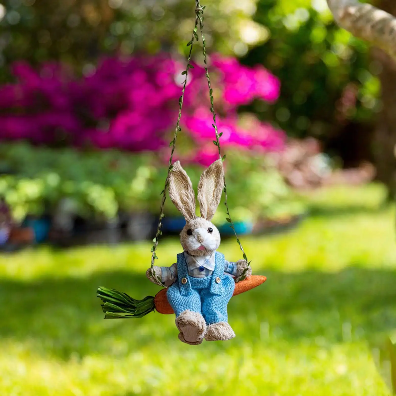 Easter Bunny Pendant Collectable Swing Rabbit Hanging Ornament for Holidays