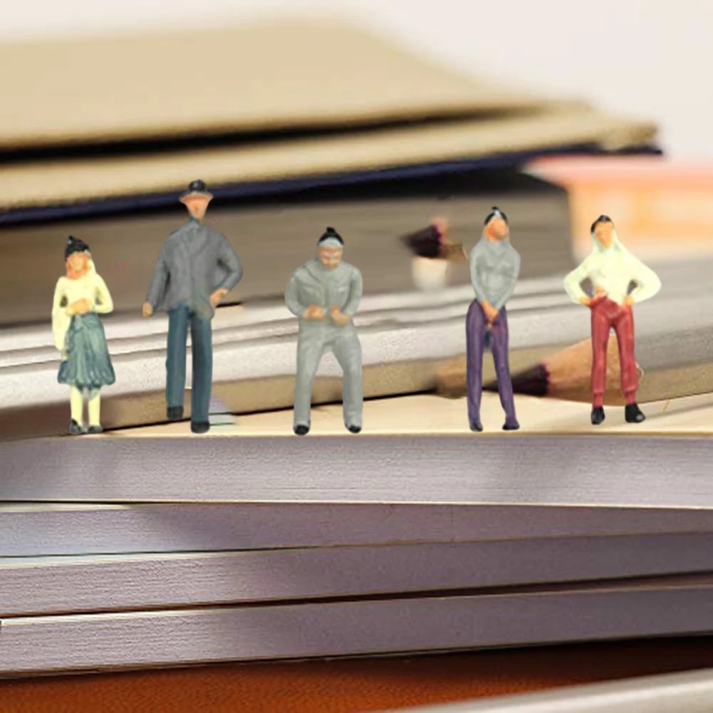 100PCS 1:75 / 1:87 / 1:100 Volledige Zittende Kleine Persoon Zandtafel Gebouw Model Materiaal Kleur Figuur Handgemaakte DIY Accessoires