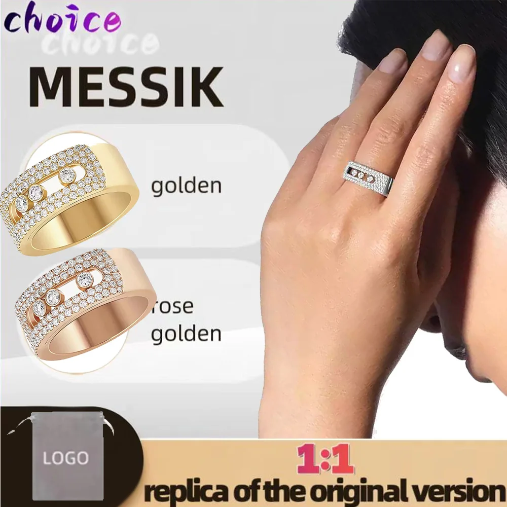 Multi layer exaggerated pure silver s925 MOVE NOA LM PAV É series Messi home diamond luxury women's ring