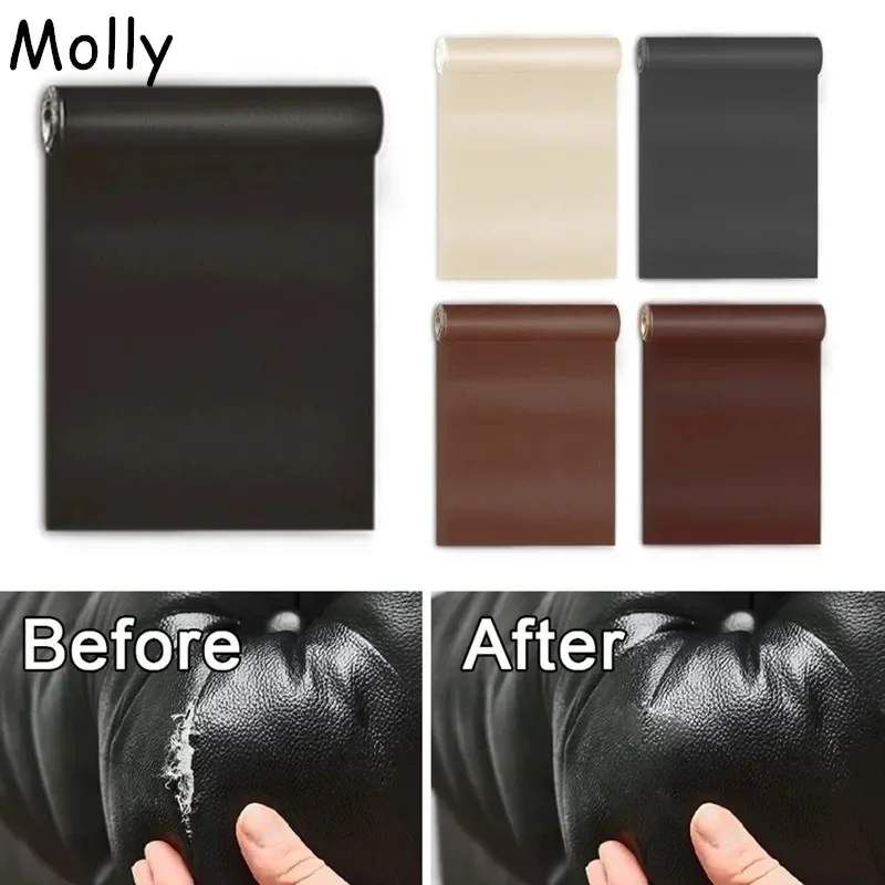 Self-Adhesive Leather Repair Patch Sofa Black Pu Leather Sticker for Sofa Car Seats Handbags Jackets Shoes Fix Patch