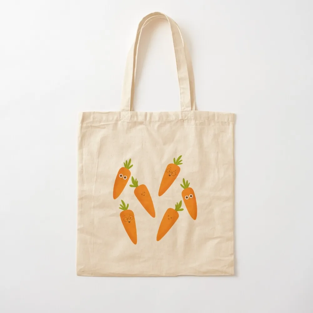 Happy Carrots Tote Bag personalized tote bag custom fabric bag Canvas Shopping bags