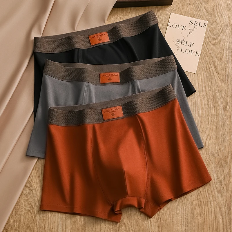 3Pcs Fashion Boxers and Underpants Men Sexy Unerderwear Men's Square Panties Breathable Cotton Man Boxer Man Underwear Hot Gifts