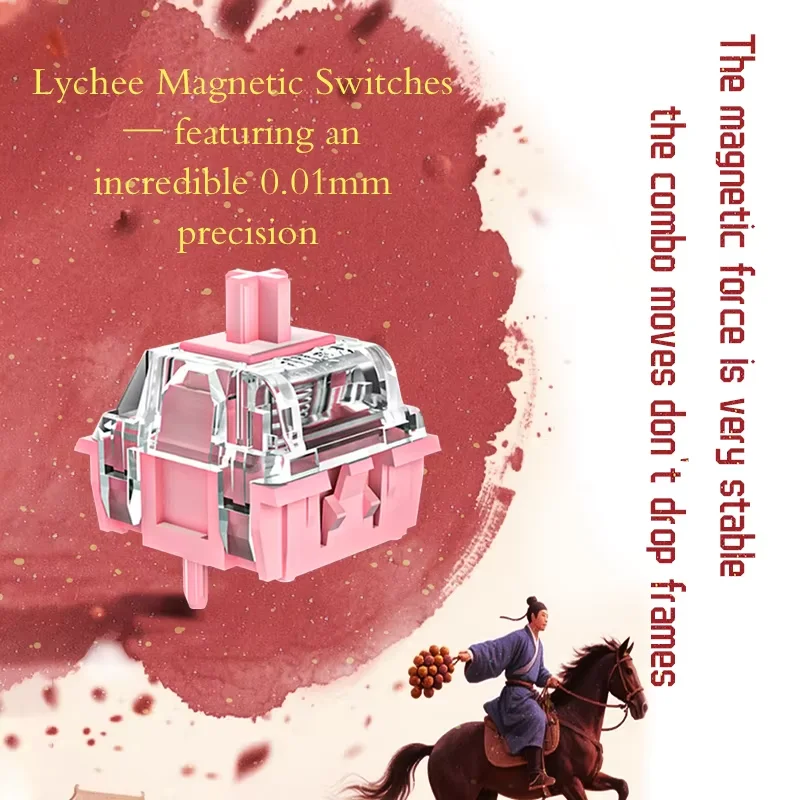 

Kailh Lychee Magnetic Switch Linear HIFI RGB Mechanical Magnetic Keyboard RT0.01 factory lubrication For Wooting Gaming Kit