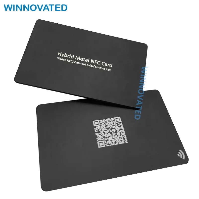 

Wholesale 13.56mhz Print QR Writable Custom NFC Card Metal
