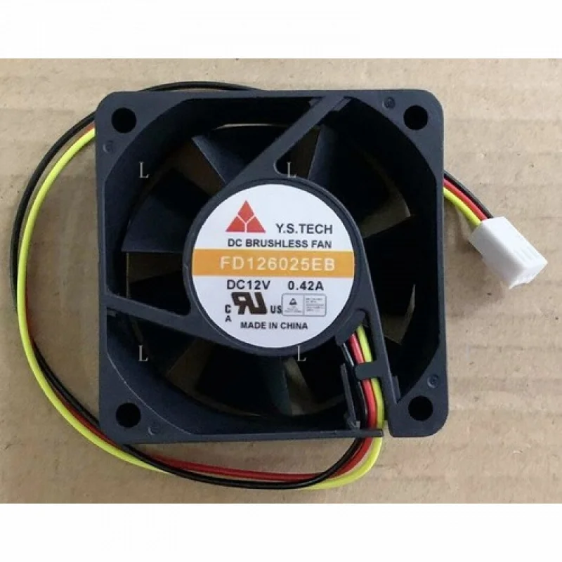 

L for Y.S.TECH FD126025EB DC 12V 0.42A cooling Fan 60*25mm 3 pins