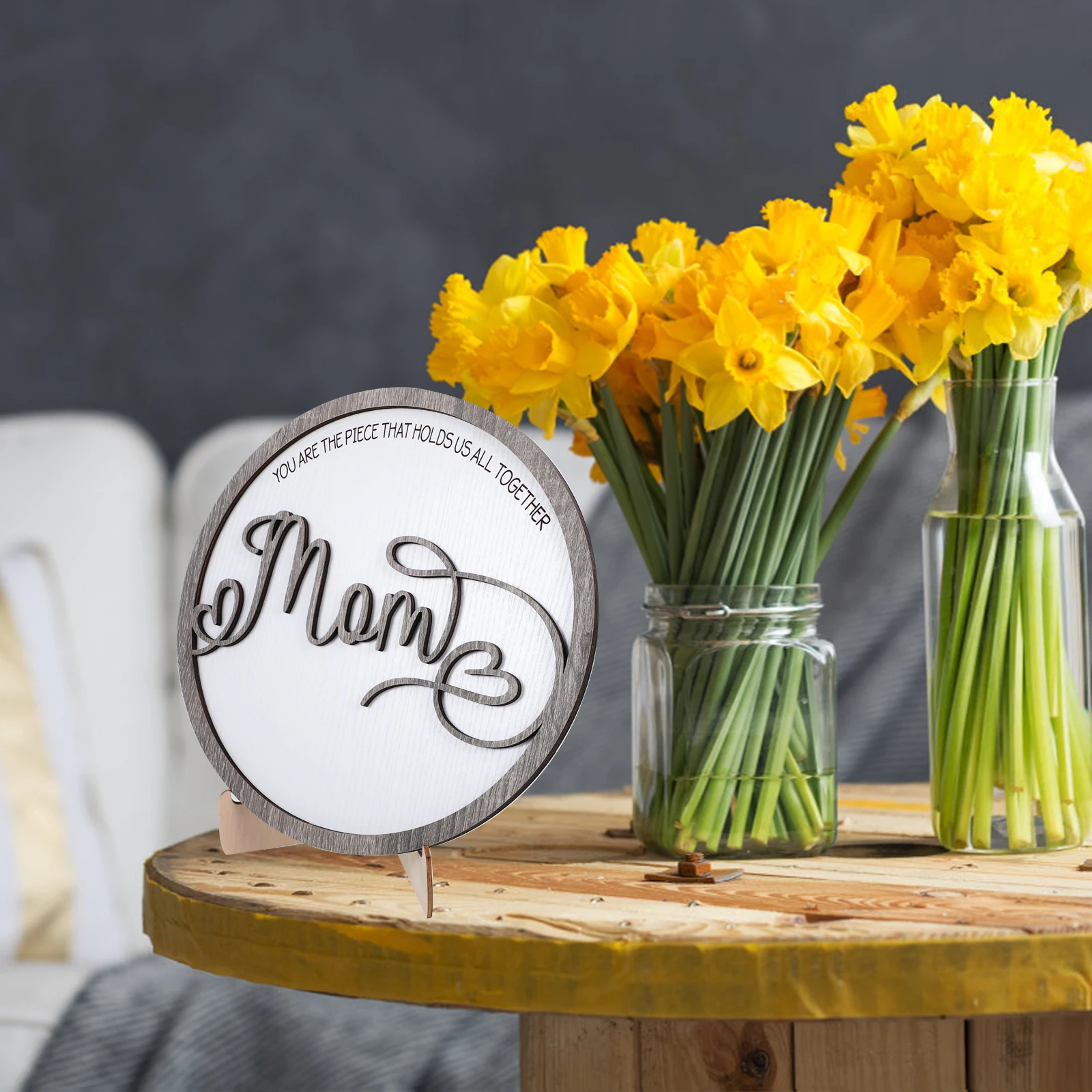 

Mothers Day Desktop Sign Mother's Ornaments Mom Gift Table Centerpieces Decorations