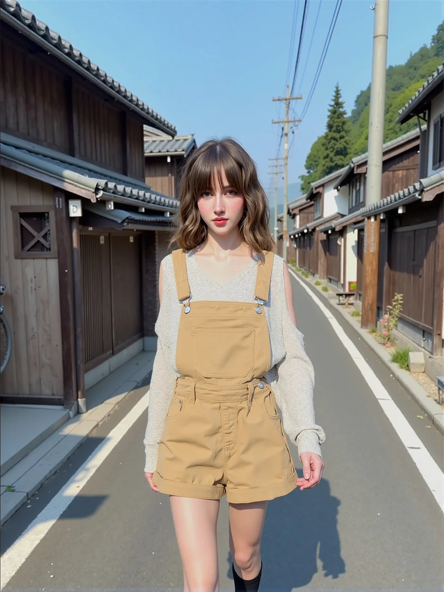 

Denim Vintage Rompers 2025 Woman High Waist Playsuits Elegant Women'S Clothing Trend Autumn Fashion Solid Temperament Korean New