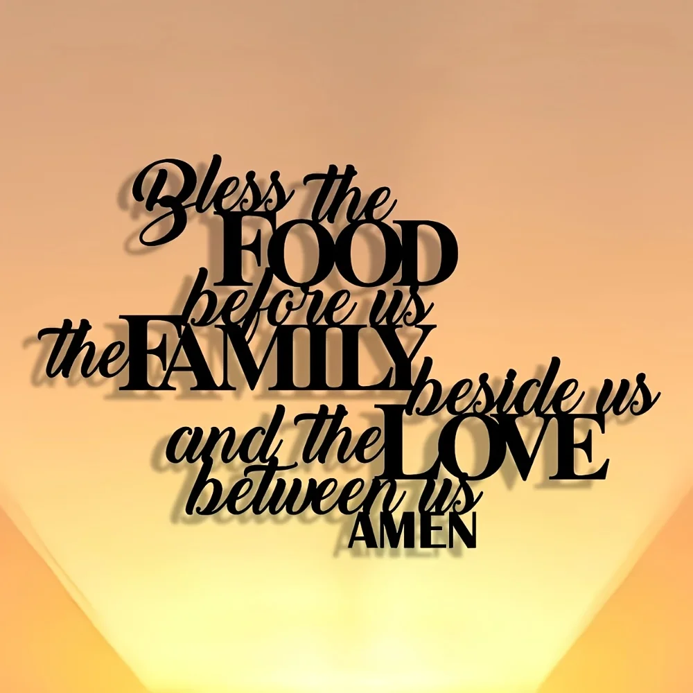CIFBUY Metal Wall Art Abstract Iron Sign Family Love Quote Modern Home Decor for Living Room Bedroom Office Kitchen Rustic Farmh