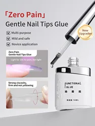 1PC/16ml Zero Pain Sensation Nail Glue For Press On Nails Nail Tips & Fake Nails Strong Nail Glue Used For Nail Tip Extension