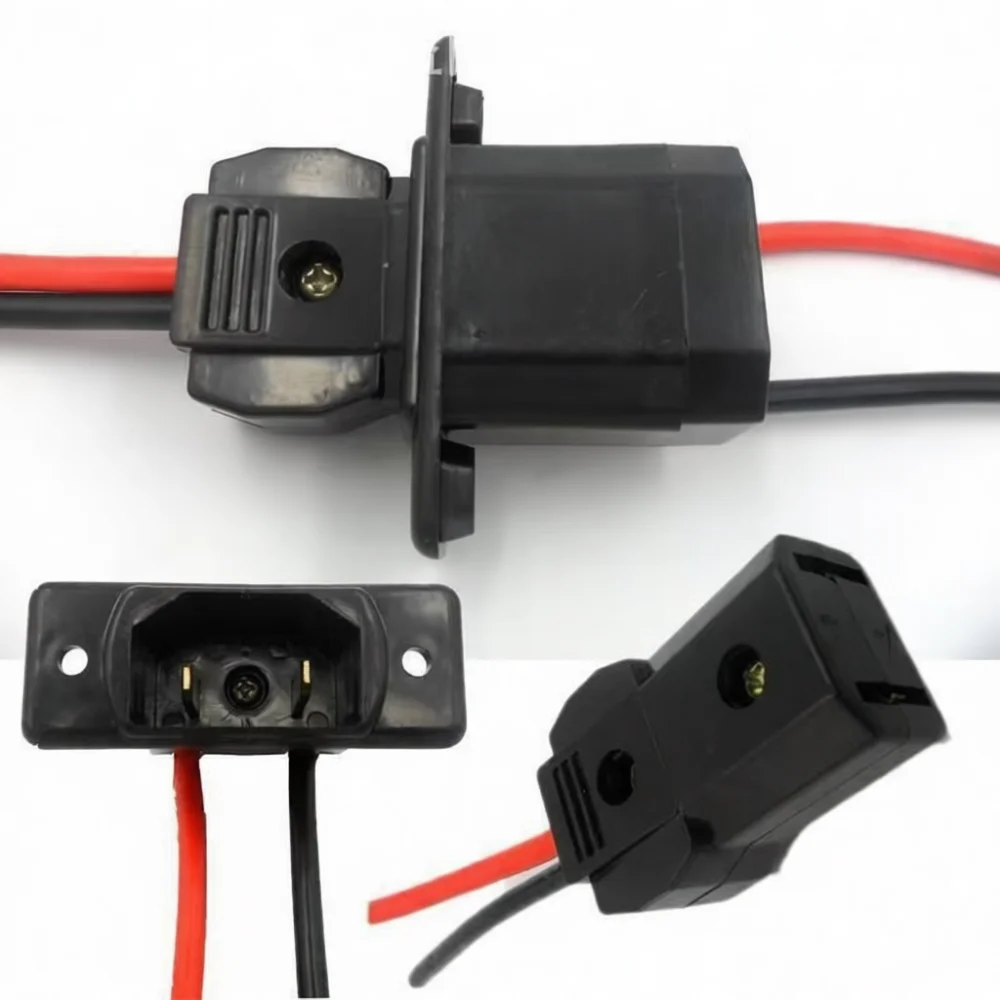 Electric Tricycle Battery Charging Connector Plug Socket 2 Pin Silicone Power Adapter Universal Vehicle Repair