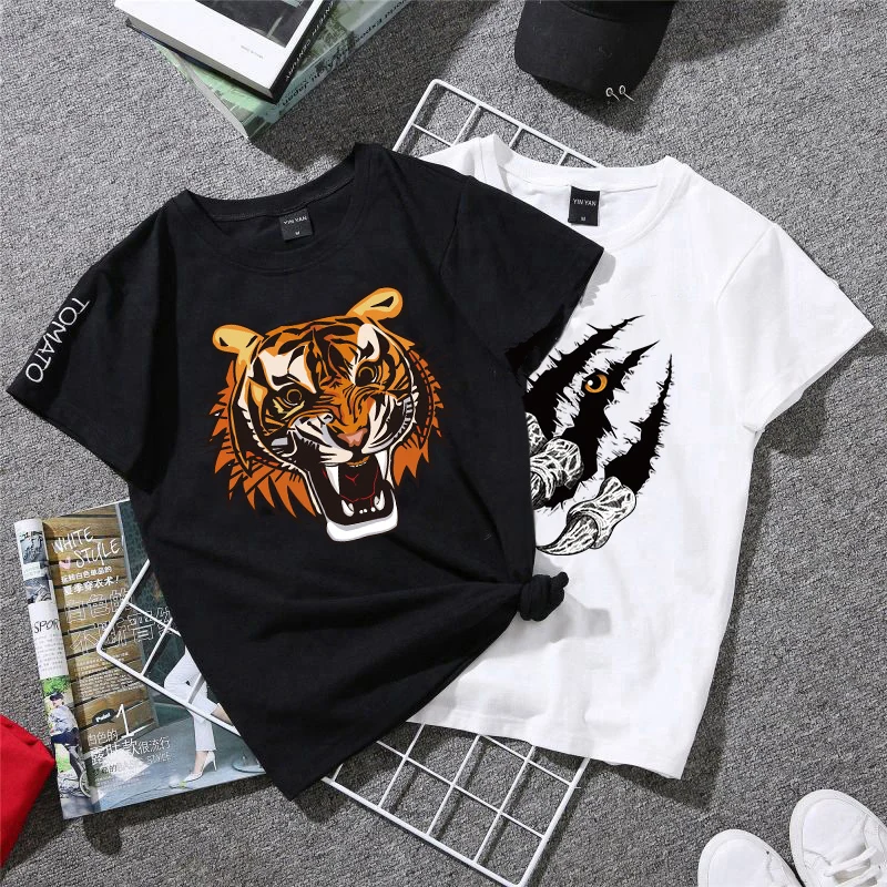 King Of The Forest Tiger Iron On Animal Patches Heat Transfer Stickers For Kids Ironing Transfers For Clothing Diy Appliques