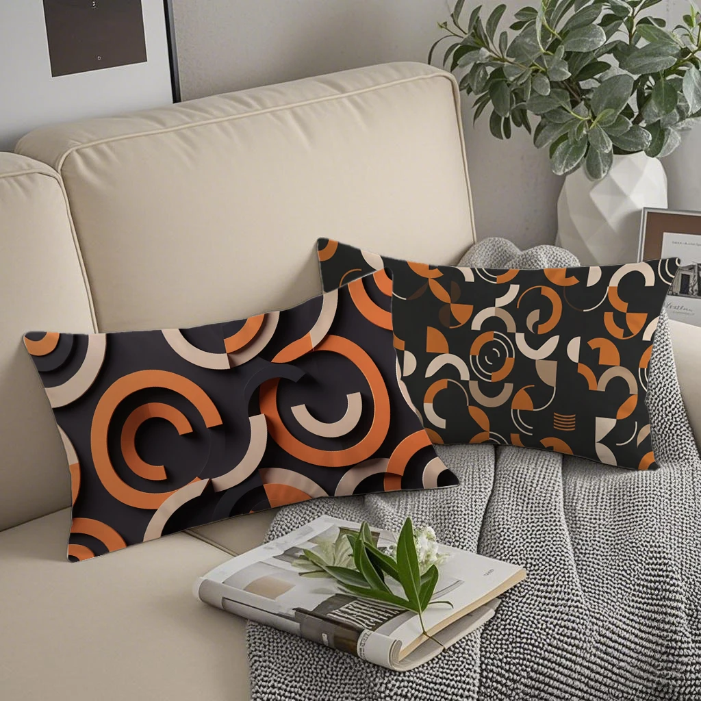 Boho Geometric Arch Pillow Covers Suitable For Sofa Bedroom Car Pillow Cover Cushion Rectangular Back Cushion