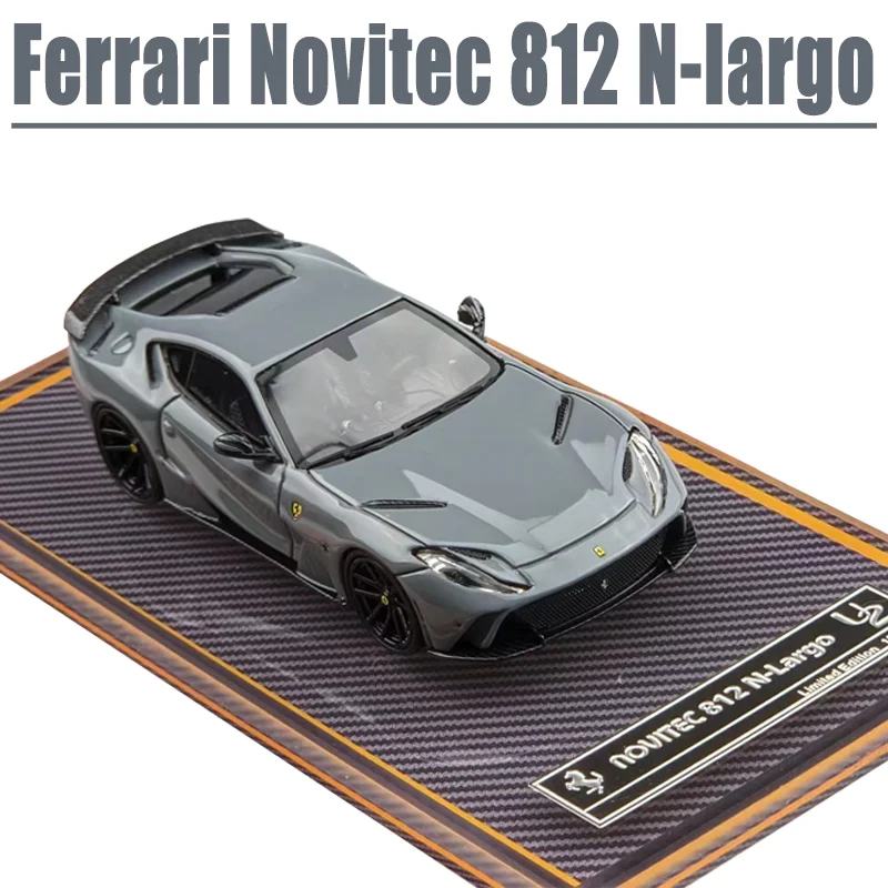 U2 1/64 Ferrari Novitec 812 N-largo aleación de juguete vehículo de Motor Diecast Metal modelo regalos