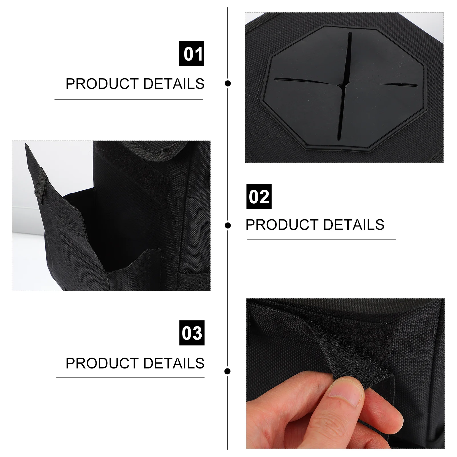 

Durable Oxford Cloth Car Trash Can Foldable Design with Extra Pockets for Tissues and Miscellaneous Items Car Garbage Bag