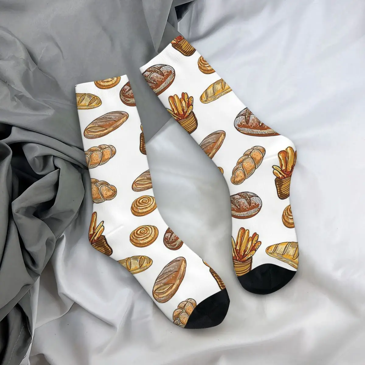 Bunch Of Bread Socks Harajuku calze Super morbide calze lunghe per tutte le stagioni accessori per il regalo di compleanno della donna dell'uomo