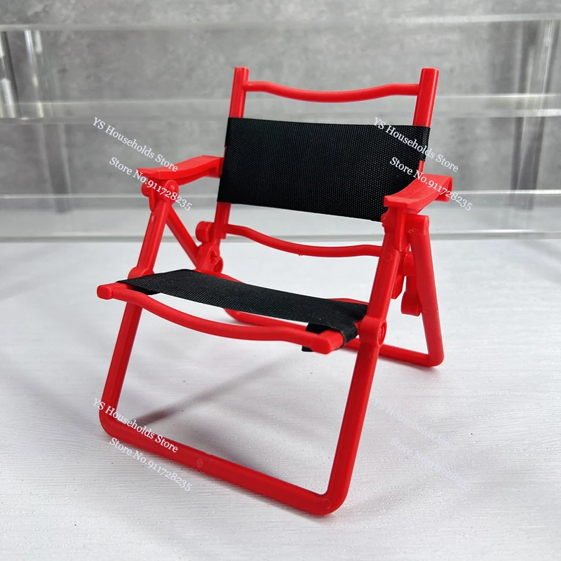 In Stock 1/6 Scale Soldier Camping Folding Chair Model Mini Static Plastic Toys For 12