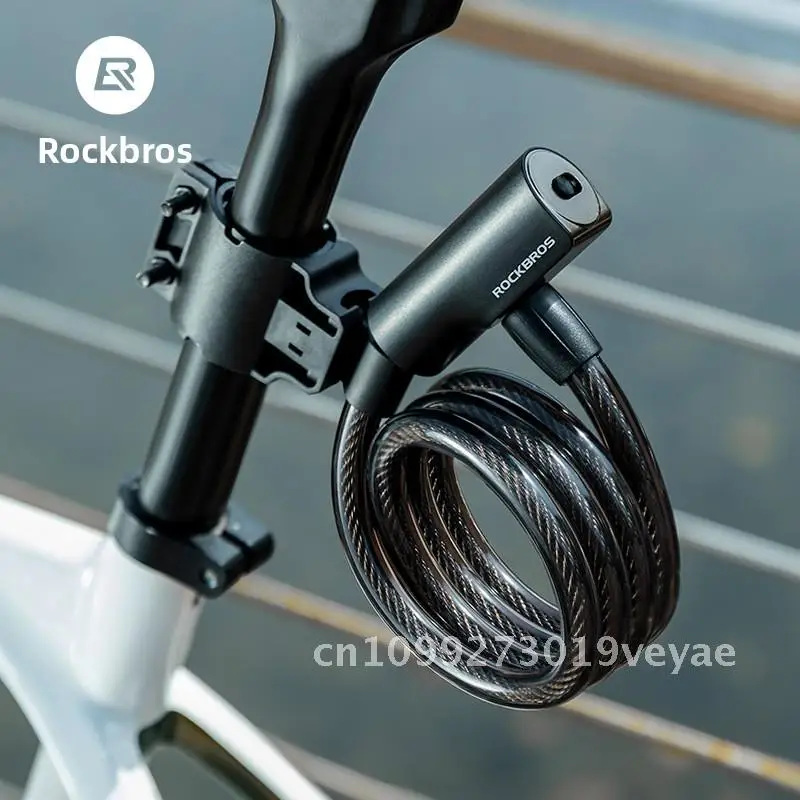 

Противоугонный тросовый замок Locke Brothers для велосипедов, унисекс, портативный замок для верховой езды, электромобилей для горной дороги, черный/белый