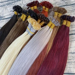 Extensions de Cheveux 350 Naturels Vierges à Pointe Plate, 100% Naturels