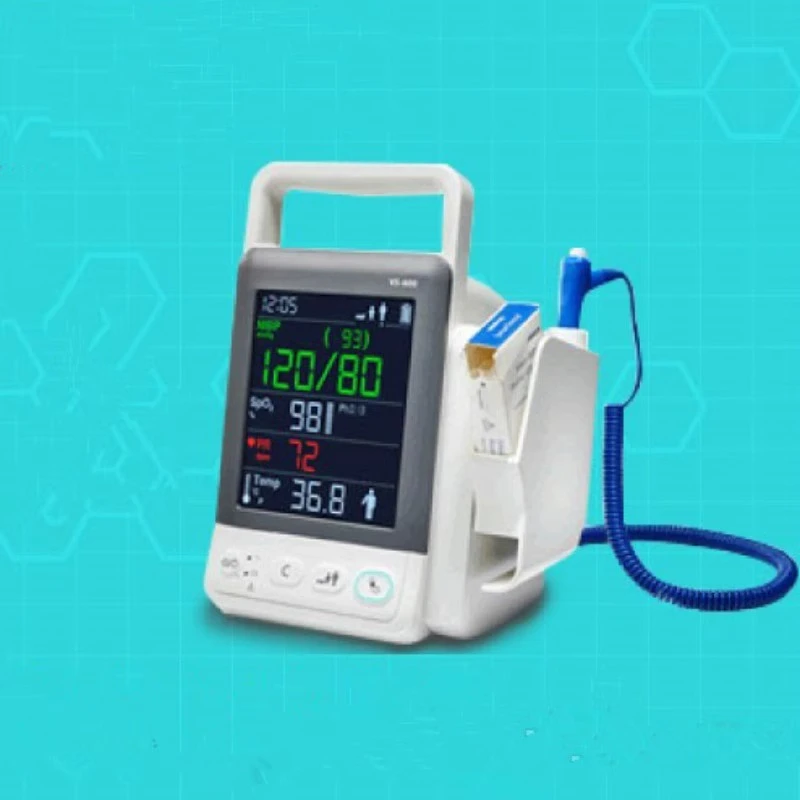 Portable vital sign monitoring instrument for household monitoring of blood oxygen saturation