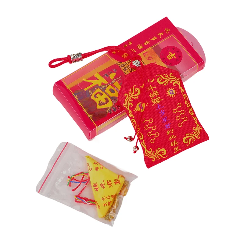 2025 Tai Sui Amulet Lucky Bag Feng Shui Prayer Gold Card Exorcism Protection Buddha Gift Amulet Safe Bring In Wealth Treasure