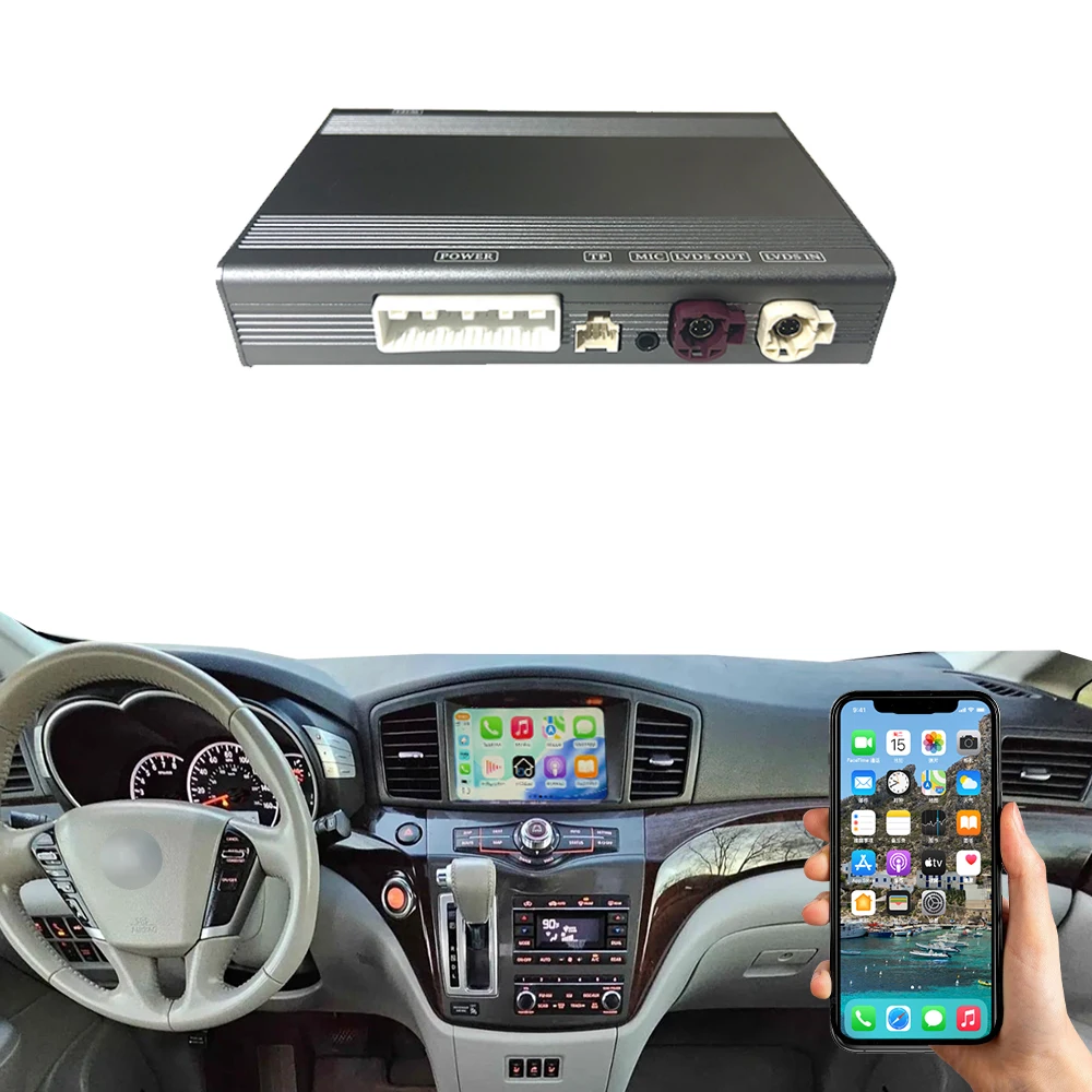 Wireless Carplay For Quest 2012-2015 Android Auto Module Dashboard Mount 1 Year Multimedia Interface Radio Player