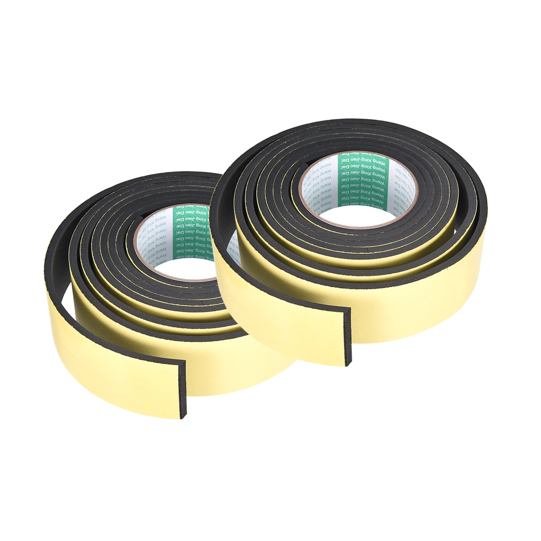 Uxcell 2Pcs Sealing Foam Tape 5-50mm Wide 1/2/3/5mm Thick 3/4/5 M Long Self Adhesive Weather Strip for Window Door Insulation