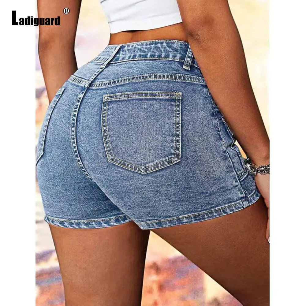 Short En Jean Femme Déchiré 2025 - Taille Medium, Extensible, Coupe Distressed, Poches, 36/32