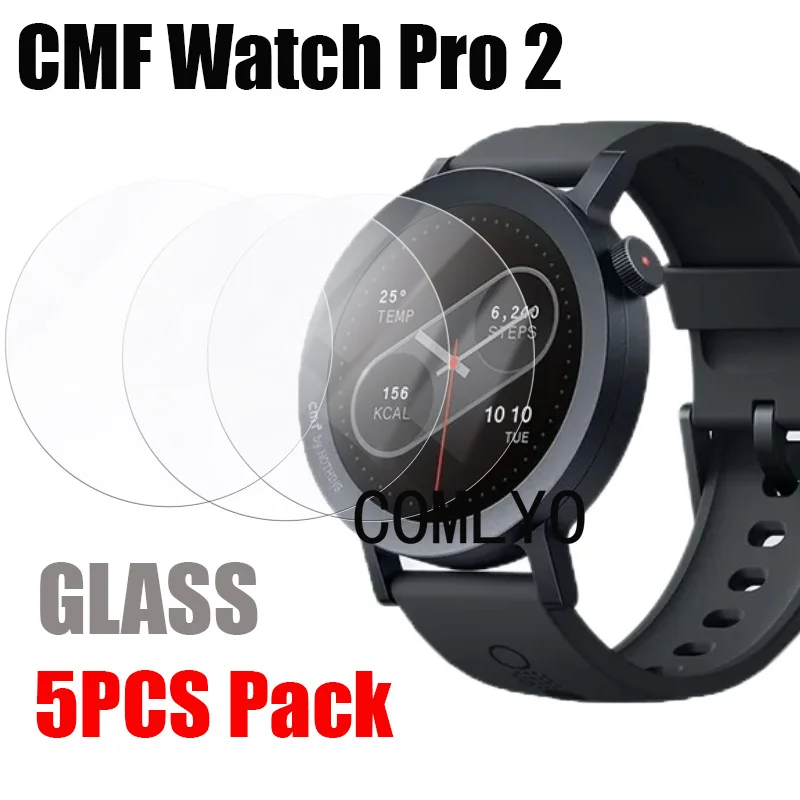 

5 шт. для CMF Watch Pro 2 закаленное стекло для защиты экрана умных часов 9H 2.5D пленка