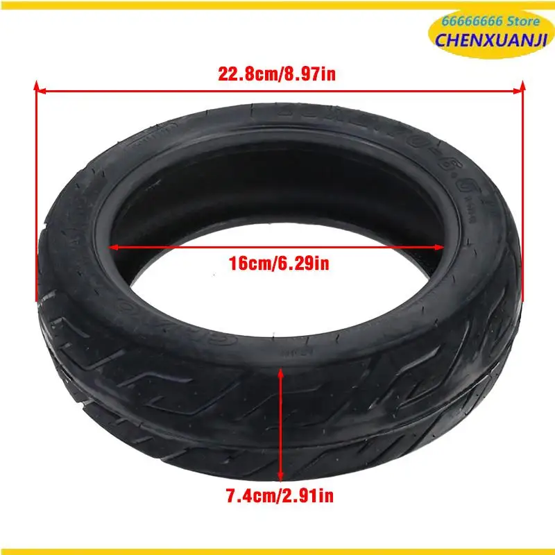 إطارات مفرغة 10x2.70-6.5 سميكة ومتينة لإطارات فراغ السيارة المتوازنة للسكوتر الكهربائي #3