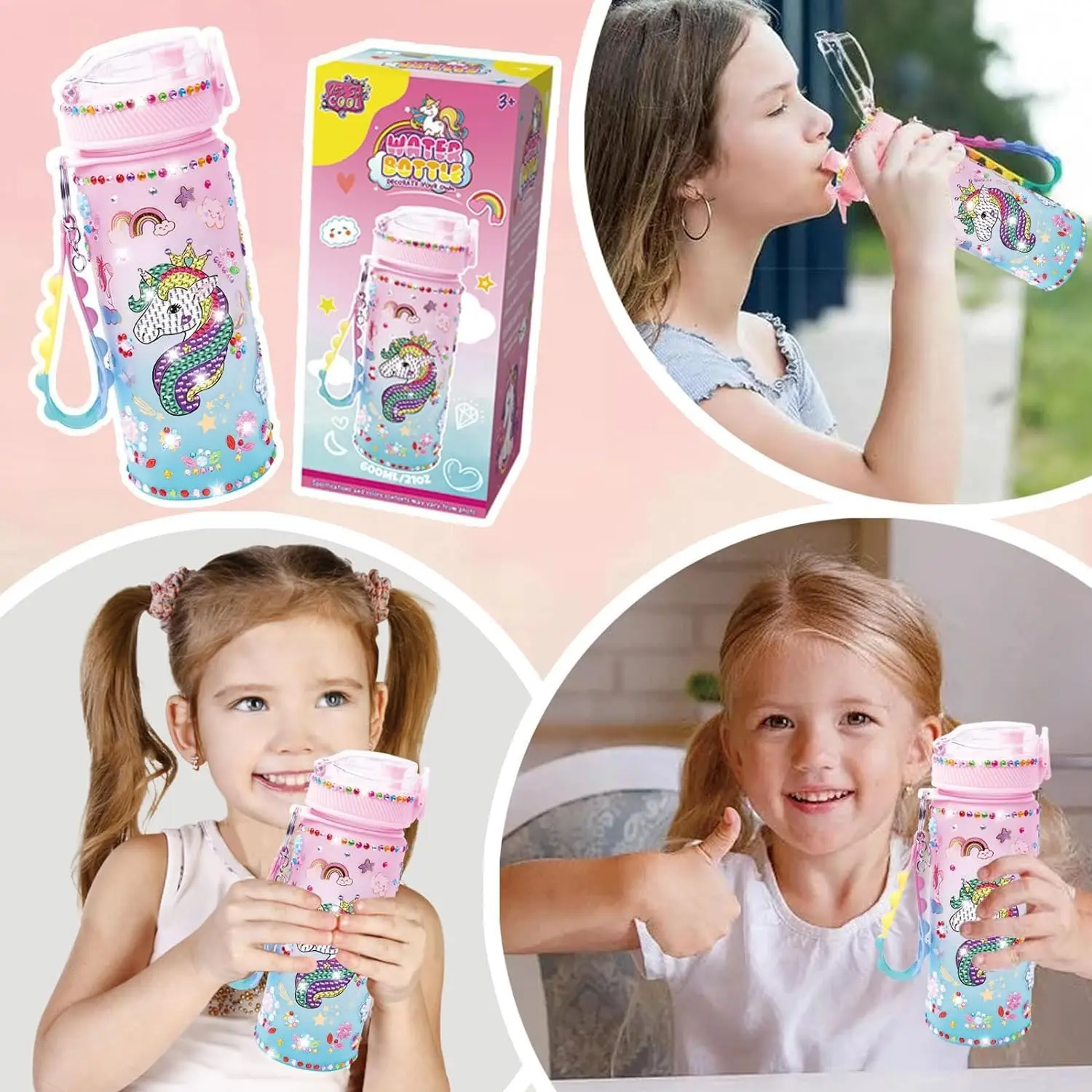 Gema de unicornio para niñas, Kits de pintura de diamantes, manualidades, juguetes, regalos de unicornio para niñas de 3 a 10 años, cumpleaños