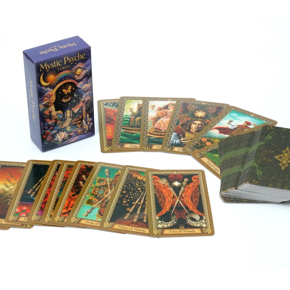 Mystic Psyche Tarot Deck – 78-Card Set for Intuitive Wisdom, Spiritual Growth, and Archetypal Exploration