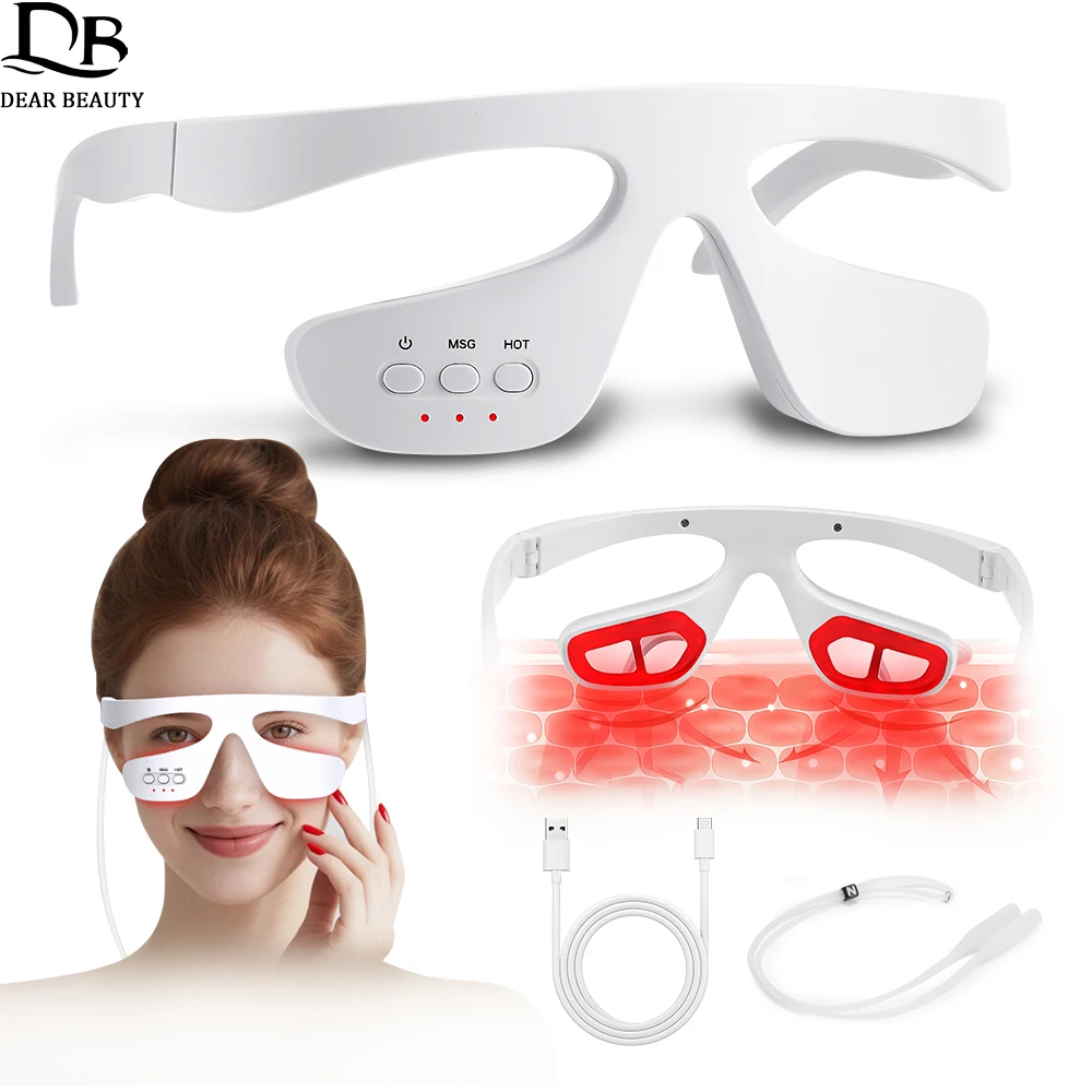 EMS アイマッサージャー加熱 LED 光療法アイマッサージ美容機器くまのむくみ除去アンチエイジングアイケア Rela