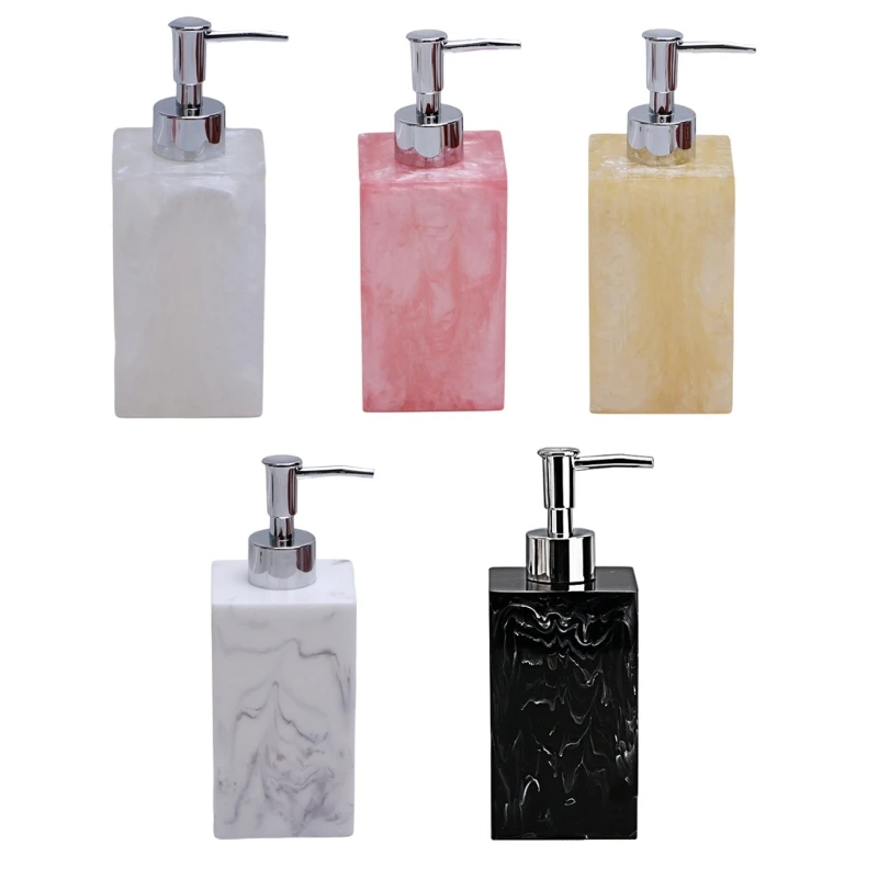 

Resin Soap Dispenser Marble Texture Travel Bottle Liquid Container Easy Carry For Skincared Liquids Dropship