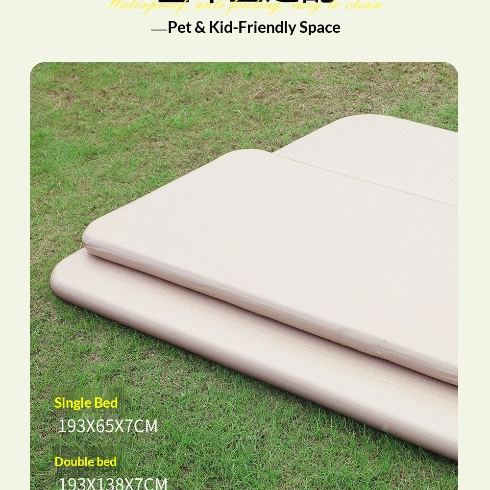 Cross-border New Style Brushed PVC Inflatable Mattress Floor Mat Household Portable 190cm Outdoor Camping Tent Air Cushion Bed