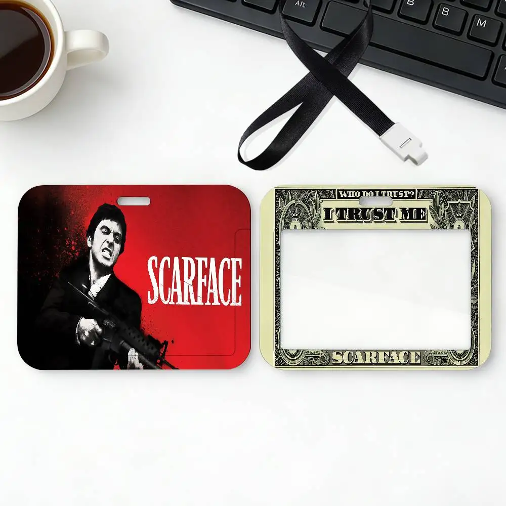 Movie S-Scarface Kartenhalter, Arbeitserlaubnis, Zugangskarten für Bus und U-Bahn, Schutzhülle