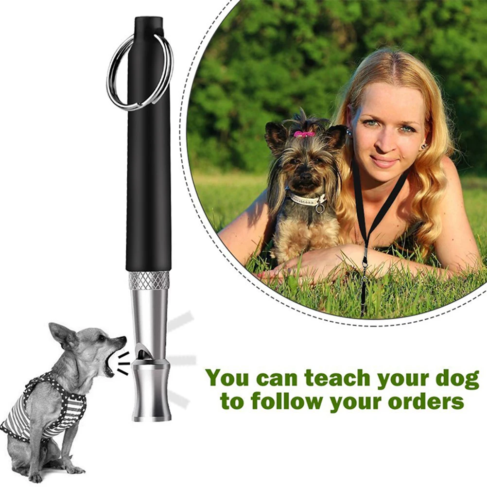 

3Pcs Dog Whistle Sound Training Tool Dog Bark Control Pet Dog Training Supplies With Hanging Rope(Black+White+Red)