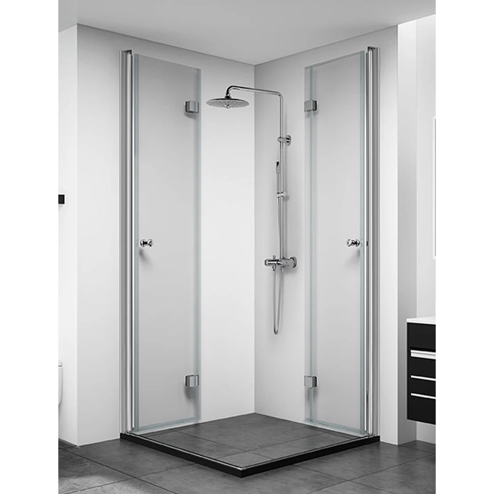 High Quality Aluminum Glass Luxury Shower Cabin Durable Frameless Corner Steam Bathrooms with 8mm Sliding Door Square Appearance