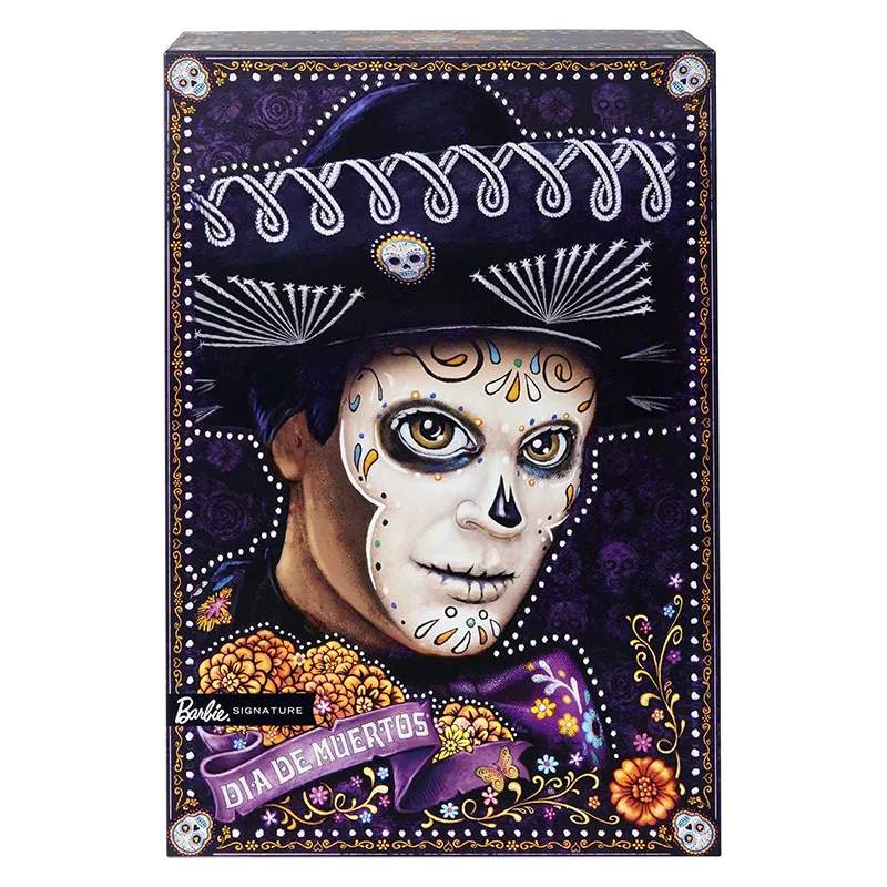 Authentic Barbie Day of the Dead Doll Mexican Skull Makeup Santos Collection Birthday Collection Gift