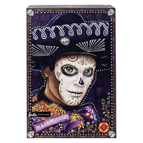Authentic Barbie Day of the Dead Doll Mexican Skull Makeup Santos Collection Birthday Collection Gift
