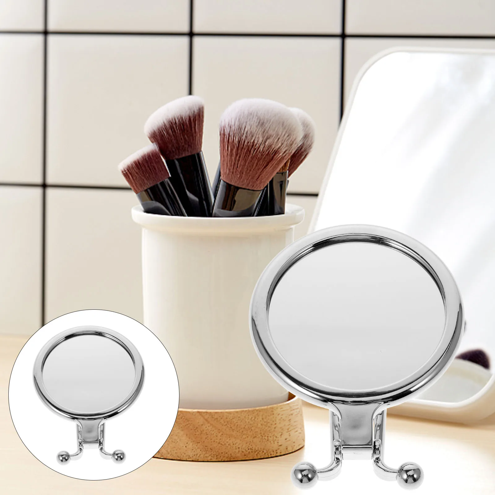 Mini miroir de maquillage pliable, rond, Compact, Portable, léger, réflexion claire, pour retouche sur voyage et maison, 1 pièces