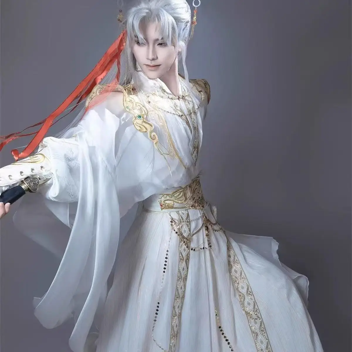 Молодежный косплей костюм маленького принца для мужчин и женщин, древний китайский королевский костюм с вышивкой, нишевый костюм на Хэллоуин, уличная мода, COS наряд