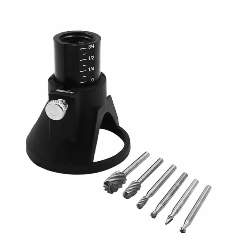 Rotary Tools Special Seat Dedicated Locator Horn Fixed Base 6pcs Wood Milling Cutter Set Dremel Accessories Power Tool