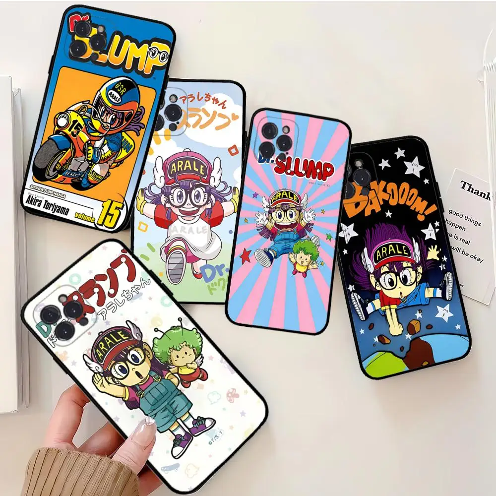 Cartoon Dr Slump Arale Phone Case Silicone Soft for iphone 15 14 13 12 11 Pro Mini XS MAX 8 7 6 Plus X XS XR Cover