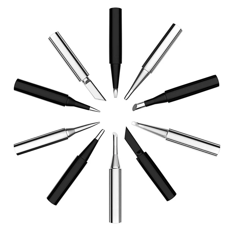 5Pcs 900M-T punte per saldatore in rame puro senza piombo strumento per punta di saldatore lectric Set di teste per saldatore I + B + K + 2.4D + 3C