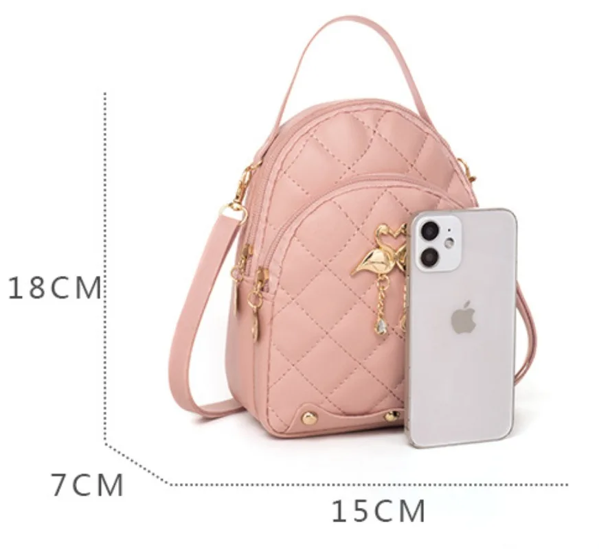 Zaino moda donna ad alta capacità Ins nuovo stile borsa femminile per il tempo libero Mini moda donna zaini pacchetti telefono MIni zaino